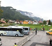 Lietuvos krep&scaron;inio rinktinė atvyko į &bdquo;Podmežakla&ldquo; areną žaisti Europos čempionato mačo su bosniai