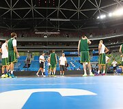 Lietuvos krep&scaron;inio rinktinės treniruotė &bdquo;Stožice&ldquo; arenoje