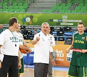 Lietuvos krep&scaron;inio rinktinės treniruotė &bdquo;Stožice&ldquo; arenoje