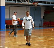 Lietuvos krep&scaron;inio rinktinės treniruotė &bdquo;Ježice&ldquo; arenoje &ndash; Paulius Motiejūnas