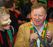 Lietuvos rinktinės sirgaliai prie&scaron; Europos krep&scaron;inio čempionato finalą