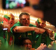 Lietuvos rinktinės sirgaliai prie&scaron; Europos krep&scaron;inio čempionato finalą