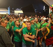 Lietuvos rinktinės sirgaliai prie&scaron; Europos krep&scaron;inio čempionato finalą