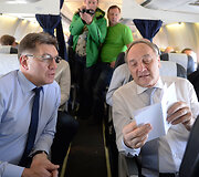 Lietuvos premjeras Algirdas Butkevičius ir Latvijos prezidentas Andris Bėrzinis