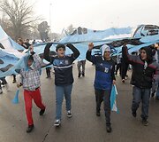 Argentinos futbolo rinktinė sugrįžo namo