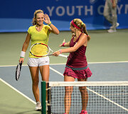 Akvilė Paražinskaitė tapo jaunimo olimpinių žaidynių teniso dvejetų bronzos medalio laimėtoja