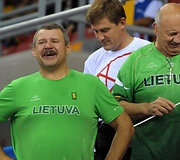 Valentinas Mizgaitis 2008 metų Pekino olimpiadoje. &Scaron;alia &ndash; Vladas Bagdonas