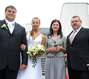 Valentinas Mizgaitis 2009 metais per sūnaus Mindaugo vestuves