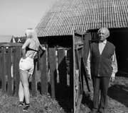 Filmo &bdquo;Koklektyviai sodai&ldquo; filmavimo akimirka
