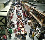 Pietūs Centriniame San Paulo turguje