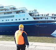 Klaipėdos uoste vie&scaron;i kruizinis laivą &bdquo;Marco Polo&ldquo; 