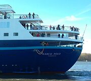 Klaipėdos uoste vie&scaron;i kruizinis laivą &bdquo;Marco Polo&ldquo; 