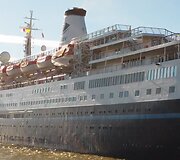 Klaipėdos uoste vie&scaron;i kruizinis laivą &bdquo;Marco Polo&ldquo; 