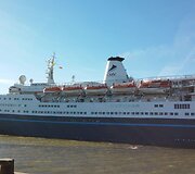 Klaipėdos uoste vie&scaron;i kruizinis laivą &bdquo;Marco Polo&ldquo; 