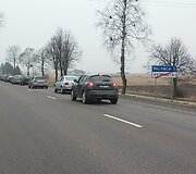 Automobilių spūstys prie Palangos
