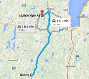&bdquo;Isaberg&ldquo; &ndash; &bdquo;Mullsjo Alpin&ldquo; mar&scaron;rutas automobiliu