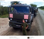 Rusijos zenitinių raketų komplekso &bdquo;Buk&ldquo; gabenimas į Ukrainą