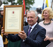 Paminklo Durbės mū&scaron;iui atidengimas Tel&scaron;iuose