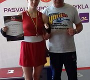 Tel&scaron;ių bokso mokyklos veiklos akimirka