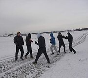 Tel&scaron;ių bokso mokyklos veiklos akimirka