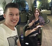 Rimvydas &Scaron;irvinskas su mama Violeta