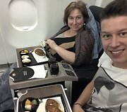 Rimvydas &Scaron;irvinskas su mama Violeta