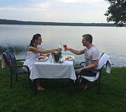 Katažina ir Deivydas Zvonkai prie Lavyso ežero 2014