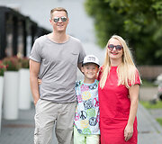Rima Olberkytė-Stankus su vyru Žydrūnu ir sūnumi Oliveriu