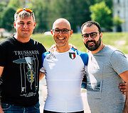 Italas Andrea Ricci irklente nuplaukė nuo Vilniaus iki Kauno