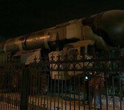 Rusų raketinės sistemos &bdquo;Topol-M&ldquo;, kurios ne&scaron;a atominę galvutę.