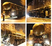 Rusų raketinės sistemos &bdquo;Topol-M&ldquo;, kurios ne&scaron;a atominę galvutę.