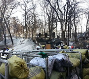 &bdquo;Berkut&ldquo; pozicijos ant kalvos &scaron;alia Hru&scaron;evskio gatvės