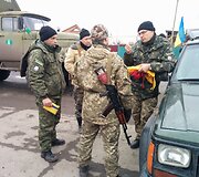 Lietuvių paramą gavę Ukrainos kariai, kurie dislokuoti &scaron;alia Rusijos sienos