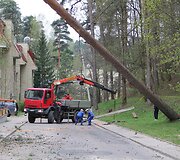 Pu&scaron;is apgriovė vilniečių namą