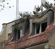 Pu&scaron;is apgriovė vilniečių namą