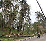 Pu&scaron;is apgriovė vilniečių namą