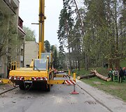 Pu&scaron;is apgriovė vilniečių namą