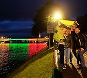 Mindaugas Vaičiūnas prie savo kūrinio