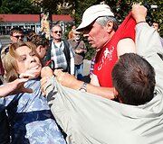 Kijeve aktyvistai užblokavo Rusijos ambasadą