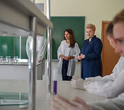 Prezidentė dalyvavo mokslo metų pradžios &scaron;ventėje Juod&scaron;iliuose