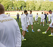 Ukrainos futbolo rinktinės treniruotė