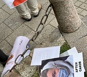 Prie Prezidentūros protesto akcija dėl žmogaus teisių pažeidimų Baltarusijoje ir Astravo AE