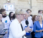 Konservatoriai savo rinkimų projektą piliečiams pristatė prie turgaus