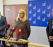 Spaudos konferencija dėl po liūties sutrikusių Registrų centro tvarkomų registrų ir informacinių sistemų veiklos