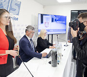 Partijos Lietuvos žaliųjų partija prie&scaron;rinkiminė spaudos konferencija