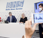 Partijos Lietuvos žaliųjų partija prie&scaron;rinkiminė spaudos konferencija