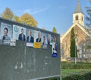 Rinkiminiai plakatai Andrioni&scaron;kyje