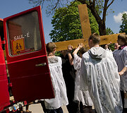 Lietuvos jaunimo kryžius Palėvenės bažnyčioje 2010 m.
