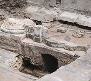 Vilniaus didžiosios sinagogos tyrimų vietoje pristatyti archeologiniai radiniai ir tyrimų rezultatai