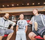 Antanas Kavaliauskas,  Juozas Petkevičius ir Robertas Javtokas 